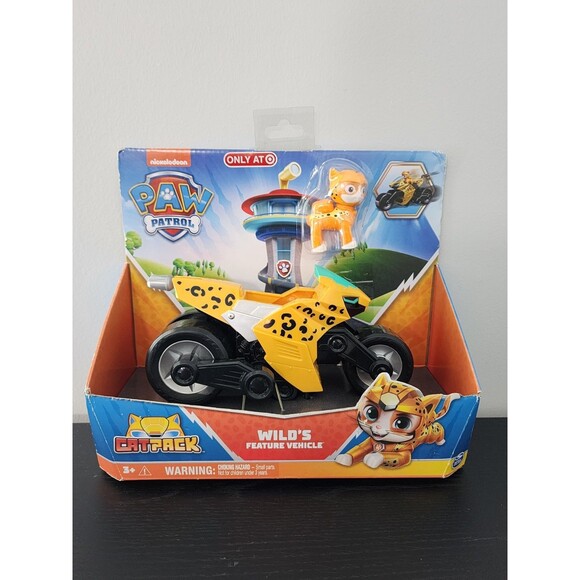 New! Paw Patrol Cat Pack Wild Cheetah Wild's Feature Vehicle and Figure NIB - Picture 1 of 2